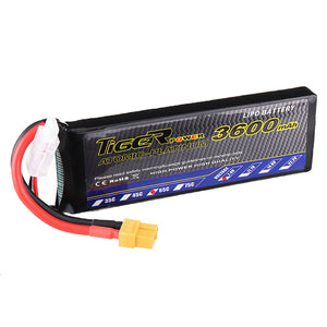 Tiger Power 7.4V 3600mAh 65C 2S Lipo Battery XT60 Plug for RC Drone Car Airplane