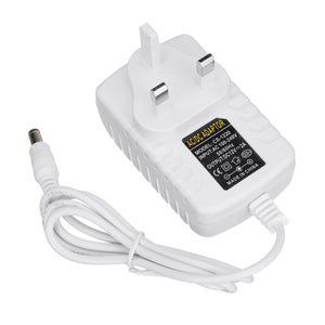 AC100-240V to DC12V 2A Power Supply Charger Adapter UK Plug forLEDStrip Light Vanity MakeupLamp