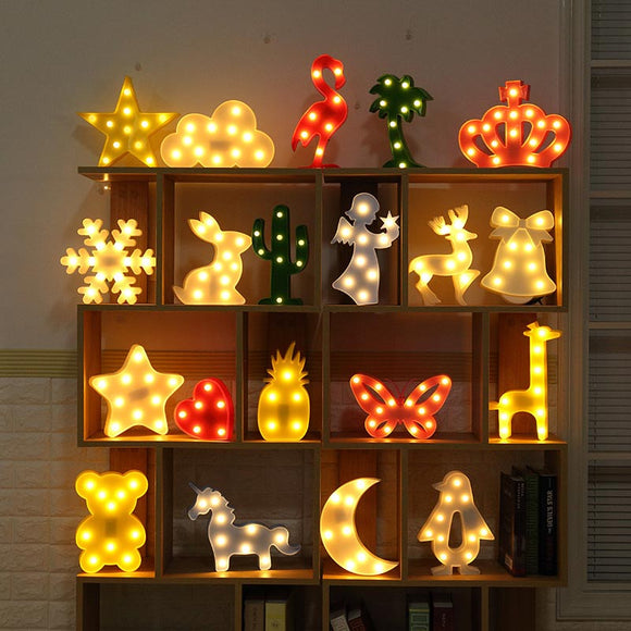 Vvcare BC-NL05 Led Night Light for Kids Angel Crown Heart Bedroom Bedside Lamp Room Party Decoration