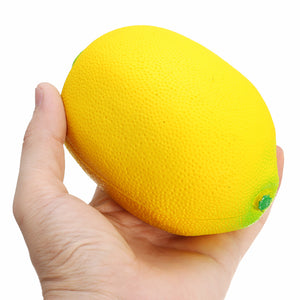 Squishy Yellow Lemon 12cm Big Soft Slow Rising Fruit Collection Gift Decor Toy