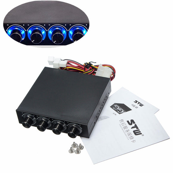 3.5'' Temperature Controller Panel 10V For 4x PC Computer Cooling Fan