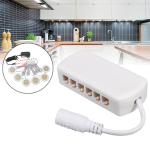 Block Terminal Branch 6-hole Connection Box for LED Cabinet Light Downlight Spotlight