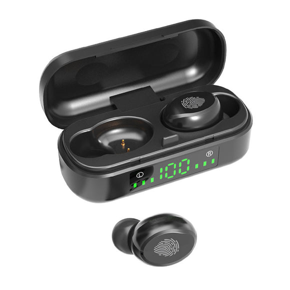 V8-1 TWS bluetooth 5.0 Earphone Wireless Earbuds LED Display 5000mAh Power Bank Touch Control Headphone Headset with Mic