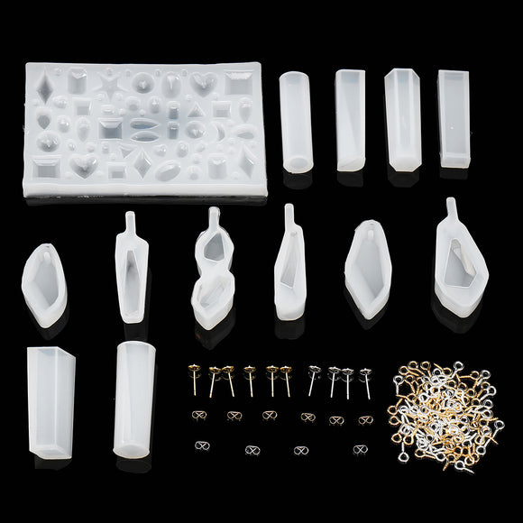 118Pcs Resin Casting Molds Kit Silicone Mold Jewelry Pendant Mould Craft DIY Set