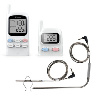 Digital Wireless Remote Dual 2 Probe Meat Thermometer For BBQ Oven Grill Smoker Cooking Tool