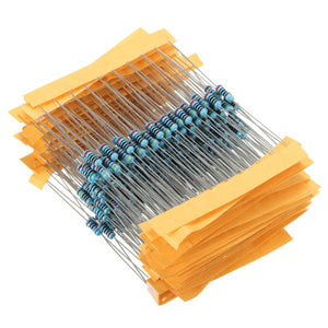 300Pcs 1% 1/4W Metal Film Resistor Resistance 30 Values Assortment Kit