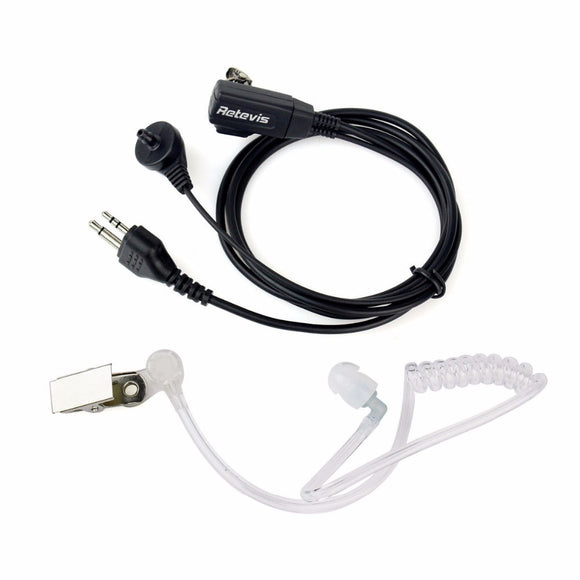 Retevis 2 Pin Covert Acoustic Tube PTT Earpiece for MIDLAND G6/G7 GXT550/650 LXT80/112 Walkie Talkie