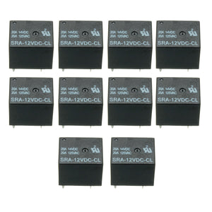 10pcs 5 Pin Relay 12V DC 20A Coil Power Relay SRA-12VDC-CL