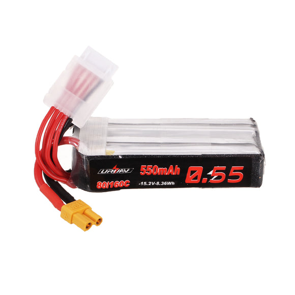 URUAV 15.2V 550mAh 80C/160C 4S Lipo Battery XT30 Plug for RC Drone