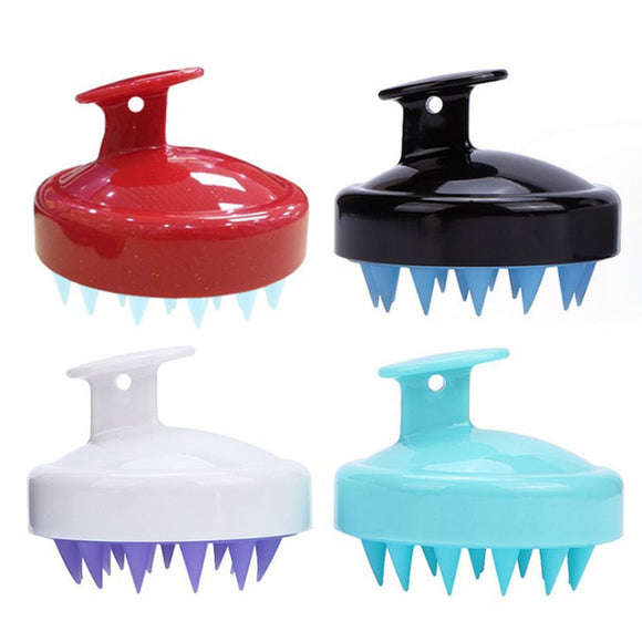 Silicone Shampoo Scalp Shower Washing Head Hair Massage Massager Brush Comb Electric Massager