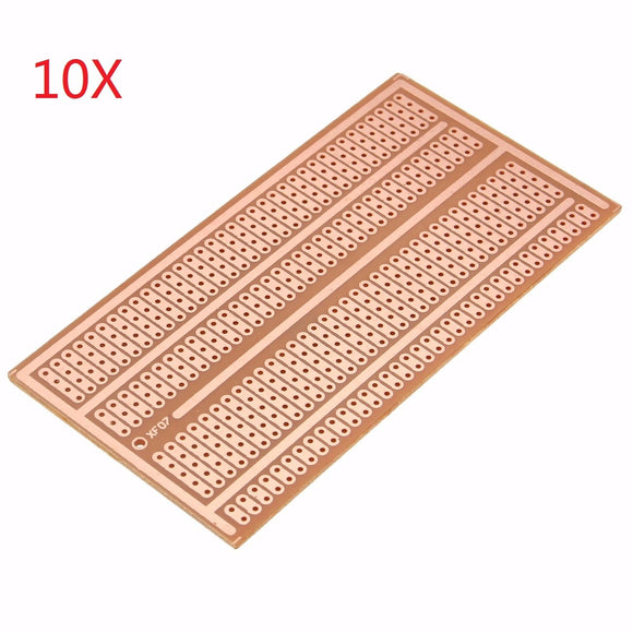 10pcs 5X10cm Single Side Copper Prototype Paper PCB Breadboard 2-3-5 Joint Hole