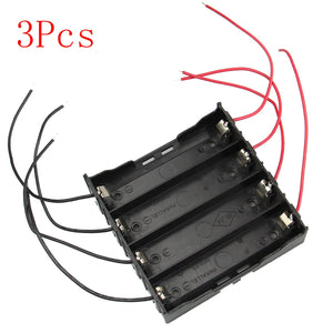 3pcs DIY 4 Slot 18650 Battery Holder With 8 Leads