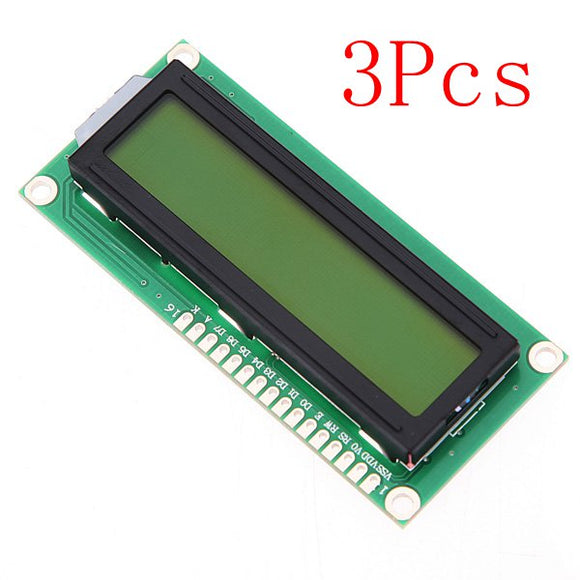 3Pcs 1602 Character LCD Display Module Yellow Backlight For Arduino