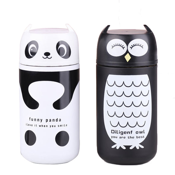 Cute Panda Owl Thermos 220ml Stainless Steel Vacuum Cup Travel Mug