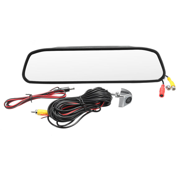 4.3 Inch Car TFT Color LCD Display Monitor Mirror HD CCD Reverse Rear View Backup DVR Camera Kit