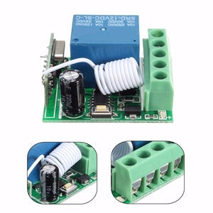 10pcs DC12V 10A 1CH 433MHz Wireless Relay RF Remote Control Switch Receiver Board