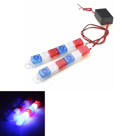 Motorcycle Electric Cars Warning Red&Blue&White LED Flashing Light