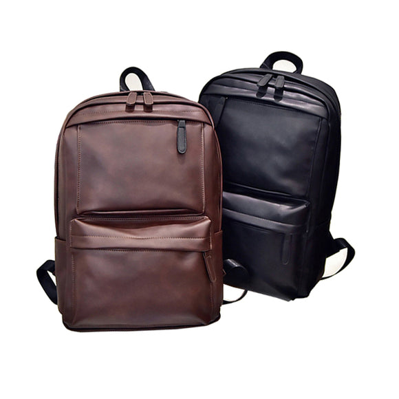 Men Women PU Leather Retro Leisure Travel Backpack Laptop Bag Student Mochila Travel Bags