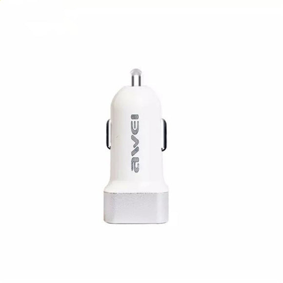 Awei Metal Dual USB Quick Car Charger 5V 2.4A For iPhone SE/6S/6S Plus/6/6 Plus/Galaxy S7 Ipad