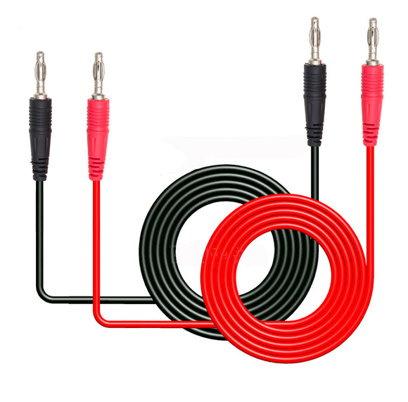 Y202 2Pcs 1M PVC Banana Plug Test Cable Copper Lantern Insert 15A Replaceable Multimeter Probe