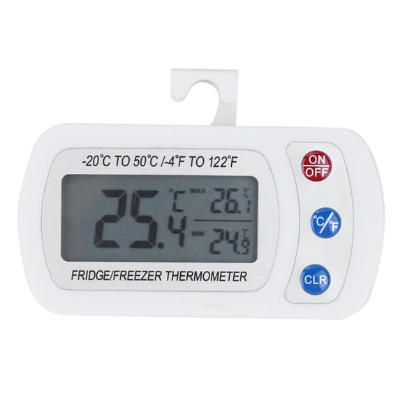 TS-BY53 White ABS Plastic Shell Waterproof Digital LCD Thermometer Instruments With Hanging Hook