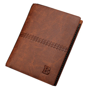 Vertical Mens Wallet Male Money Purses Soft ID Card Case