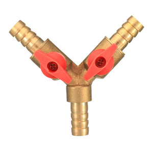 3/8 Inch Brass Y Shape 3 Way Shut off Ball Valve Fitting