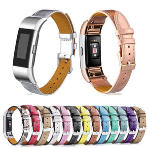 Bakeey Replacement Leather Strap Watch Band for Smart Watch Fitbit Charge 2