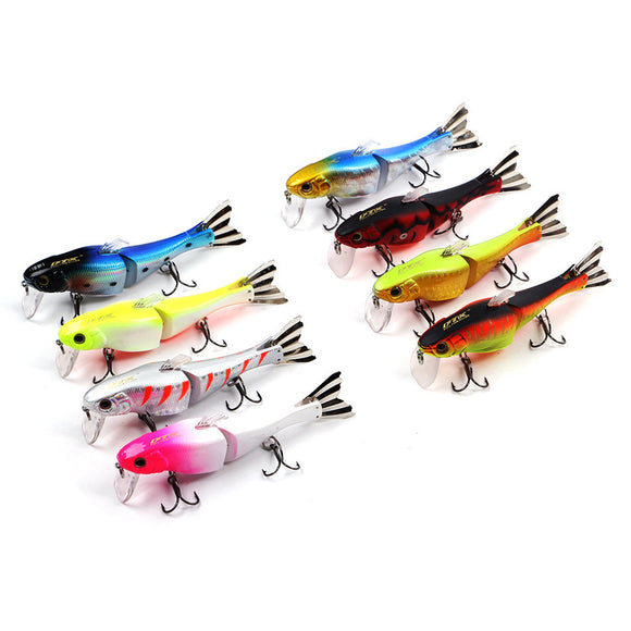 HF021 1pc 95mm 13g Minnow Fishing Lure Hard Bait 2 Sections Double Hook Luminous