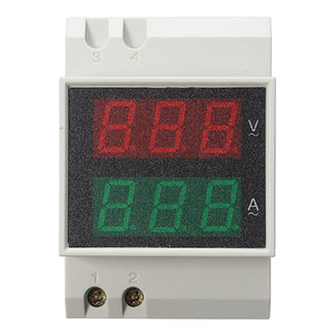 Din Rail LED AC 80-300V 0-100.0A Volt Meterr Ammeter Active Power and Power Factor Time Energy Meter