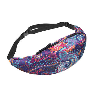 Women Print Unicorn Pocket Crossbody Bags Waist Bags