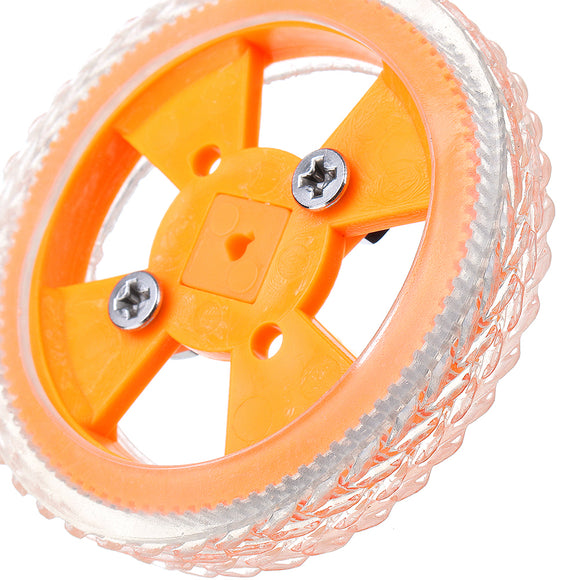 70X12mm Yellow Wear-resistant Rubber Wheels inner diameter 3mm for N20 motor