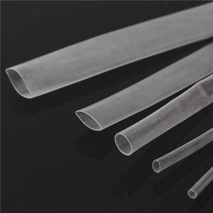 DANIU 5Pcs Halogen-Free 2:1 Heat Shrink Tubing Transparent Wire Cable Sleeving