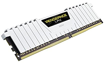 Corsair CMK32GX4M2B3200C16W vengeance Lpx with White low-profile heatsink