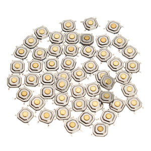 250Pcs DC12V 4 Pins Tact Tactile Push Button Switch Momentary SMD Switch 5x5x1.5MM