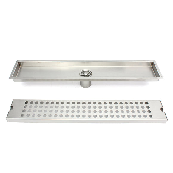 Stainless Steel Wetroom Linear Shower Drain Long Floor Drain 50x10x2.3cm