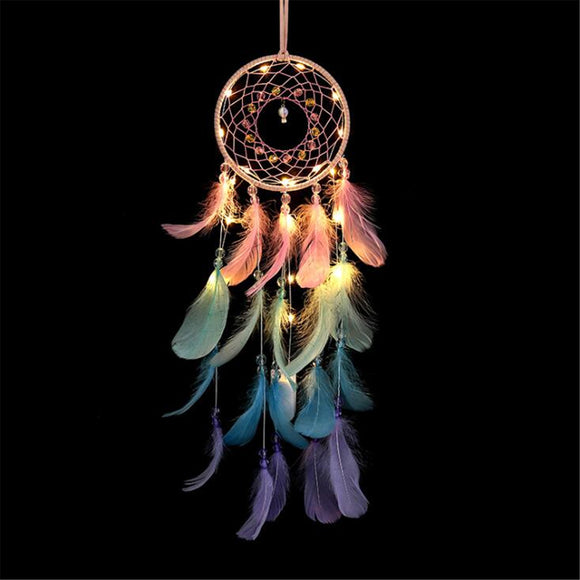 Dream Catcher Light Hollow Round Dreamcatcher Bedroom Living Room Wall Decorations