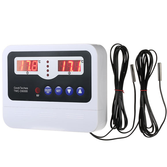 GeekTeches TMC-D6000 Single-circuit Dual-circuit LED Digital Thermostat Temperature Controller