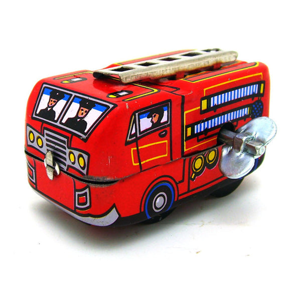 Classic Vintage Wind Up Truck Nostalgic Clockwork Children Kids Tin Toys With Key