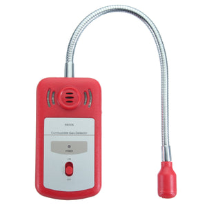 Portable Gas Combustible Detector Gas Leak Tester with Sound and Light Alarm Red