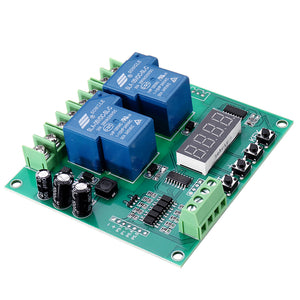 YYB-5 12V 24V Motor Forward  Reverse Motor Speed Controller Board Two Relay Delay Timing Cycle Module DIY Motor