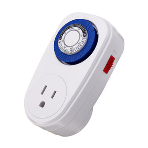 110V 15A 24 Hours Digital Countdown Timer Socket Mechanical Time Wall Plug Switch US Plug