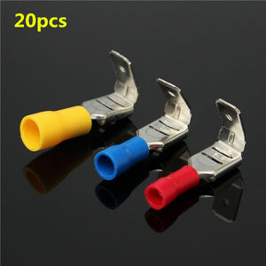 20pcs PVC Insulated Electrical Wire Terminals Crimp Connector Red/Bule/Yellow