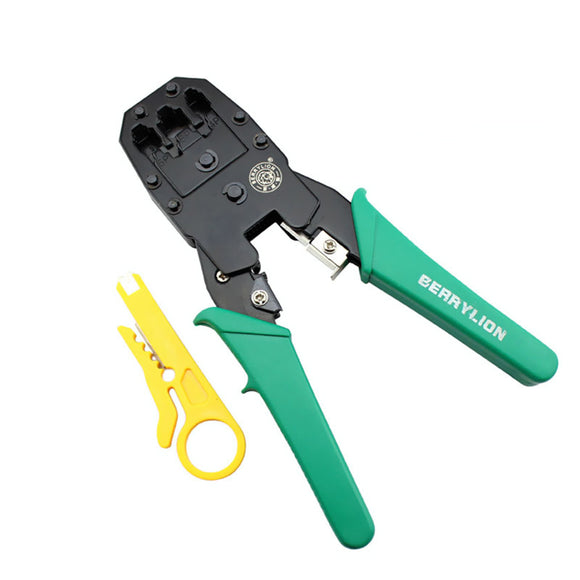 BERRYLION 3-in-1 Network Crimping Pliers RJ45 RJ11 RJ12 Wire Cable Stripper Multi Tool