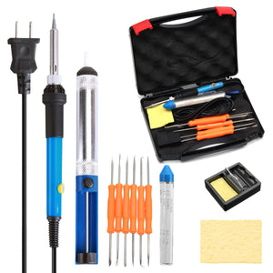 Electric Soldering Iron Kit 60W Adjustable Temperature Soldering Full Set