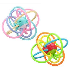 Colorful Baby Child Molar Ball Teether Soother Chain Safety Silicone Biting Ring