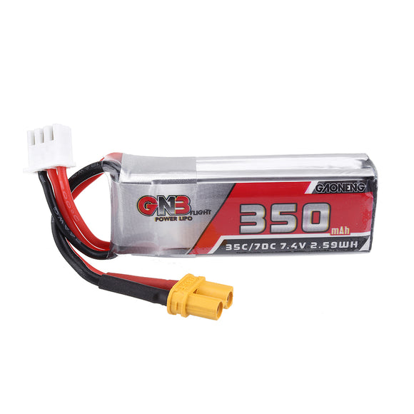 Gaoneng GNB 7.4V 350mAh 35C 2S Lipo Battery XT30 Plug for  for Beta75X RC Drone FPV Racing