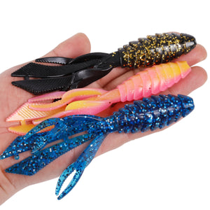 ZANLURE 6Pcs 12cm 14g Lifelike Fishing Soft Rubber Lures Shrimp Smell Bait Lure All Water