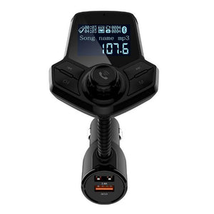 HY91 QC3.0 Fast Charge Card Machine Car MP3 Player Support bluetooth Phone Music FM Transmitter