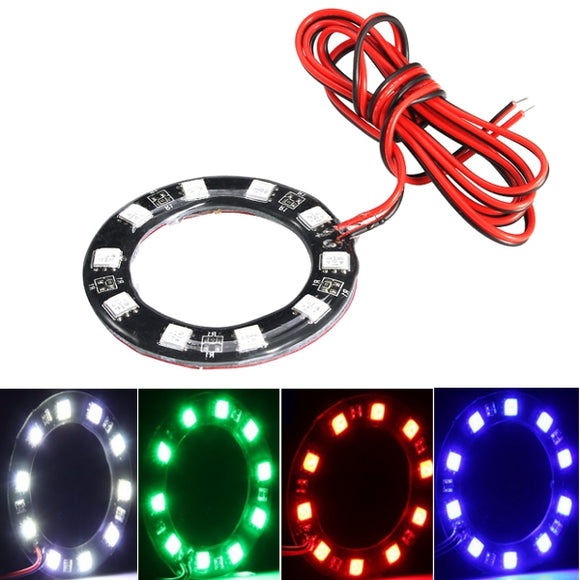 LED Angel Eyes Halo Ring Motorcycle Scooter Headlight Lamp